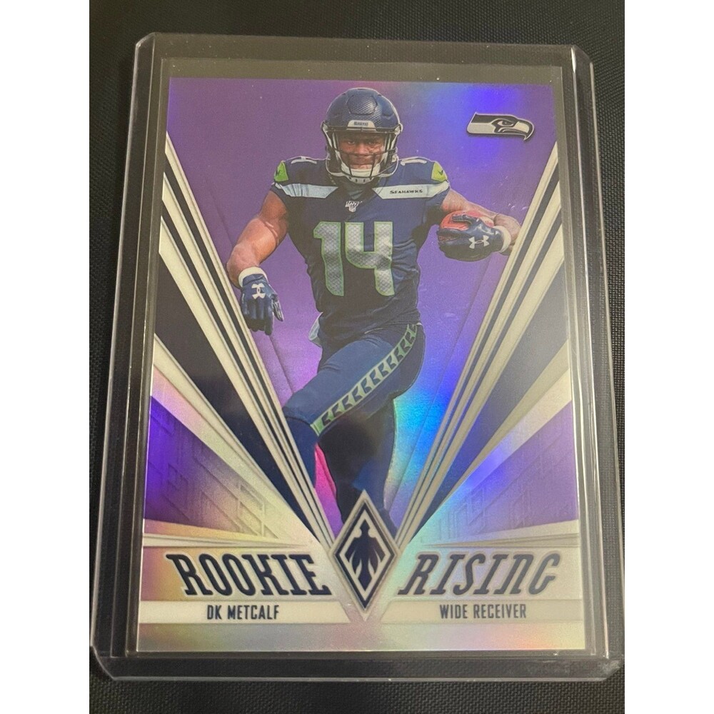 2019 DK METCALF PANINI PHOENIX‎ ROOKIE RISING /149 PURPLE REFRACTOR #8 SEAHAWKS